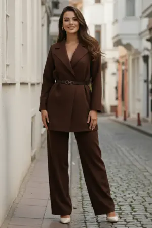 Belted Hijab Two-piece Set