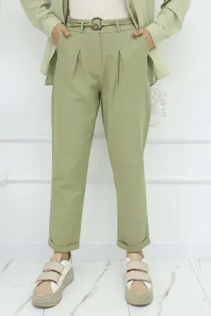 Belted Linen Trousers