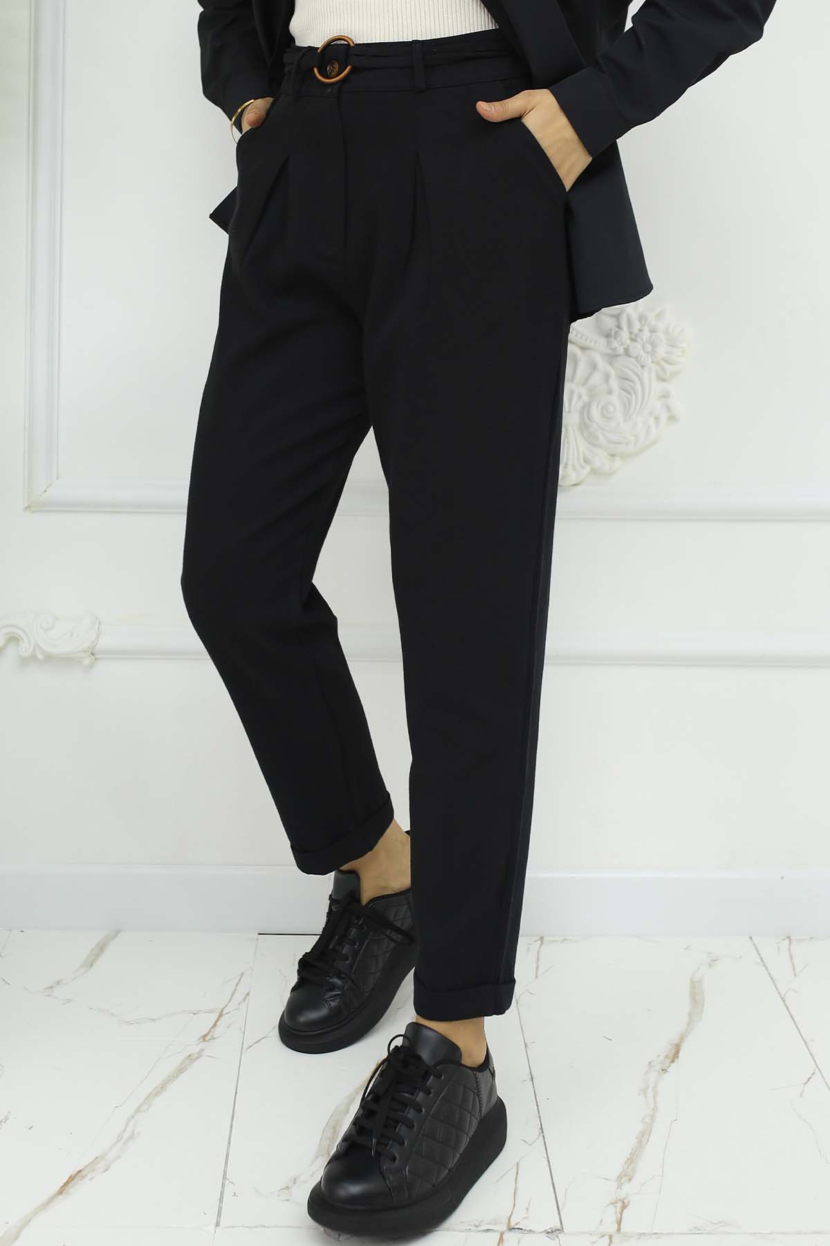 Belted Linen Trousers