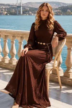 Belted Modest Dress