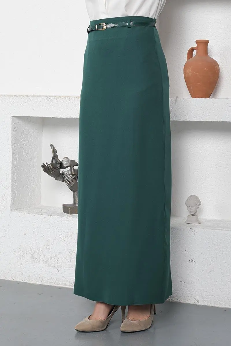 Belted Pencil Skirt-detail