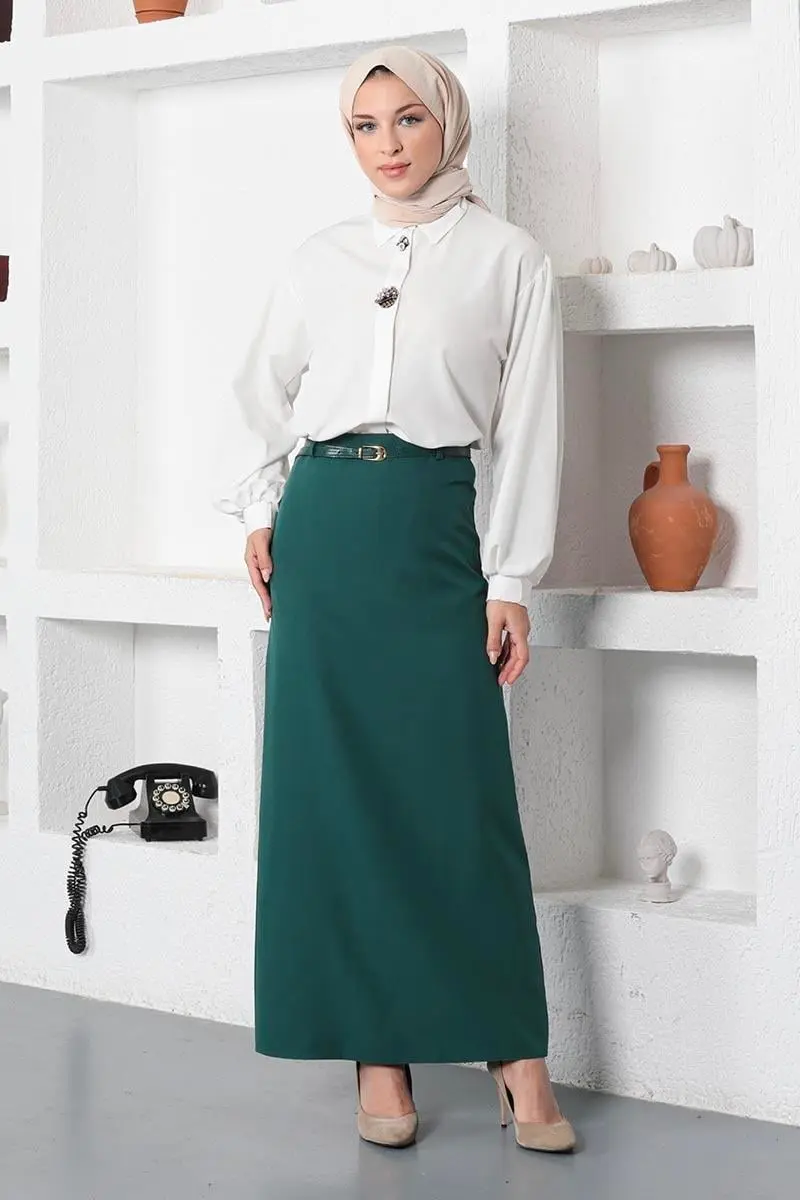 Belted Pencil Skirt-detail