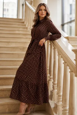 Belted Polka Dot Hijab Dress