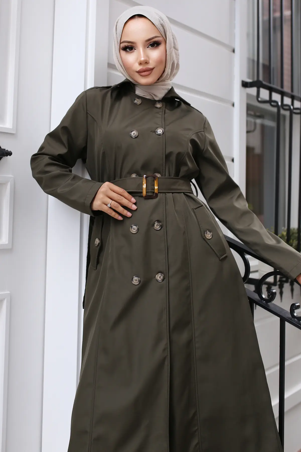 Belted Trench Coat-detail
