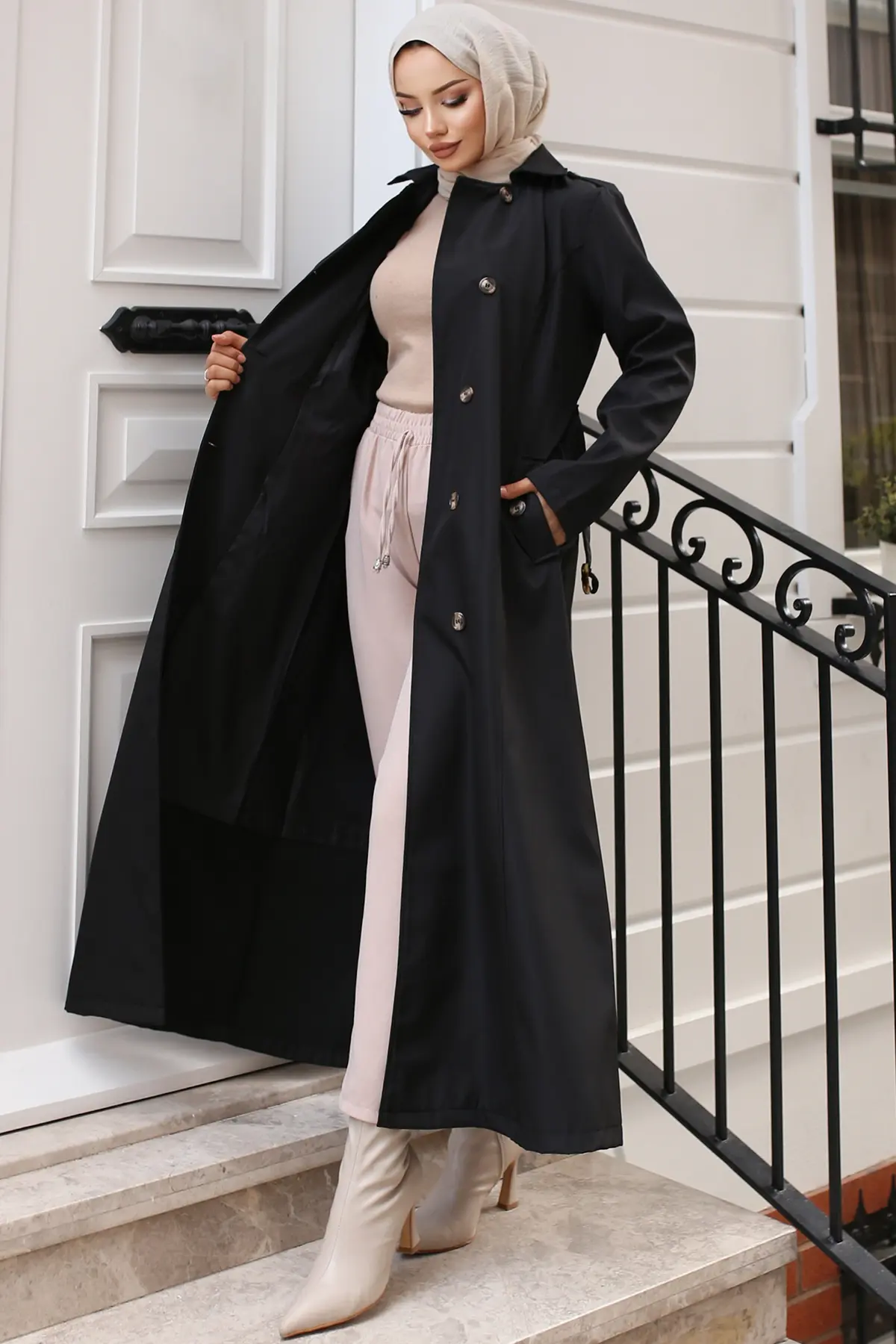 Belted Trench Coat-detail
