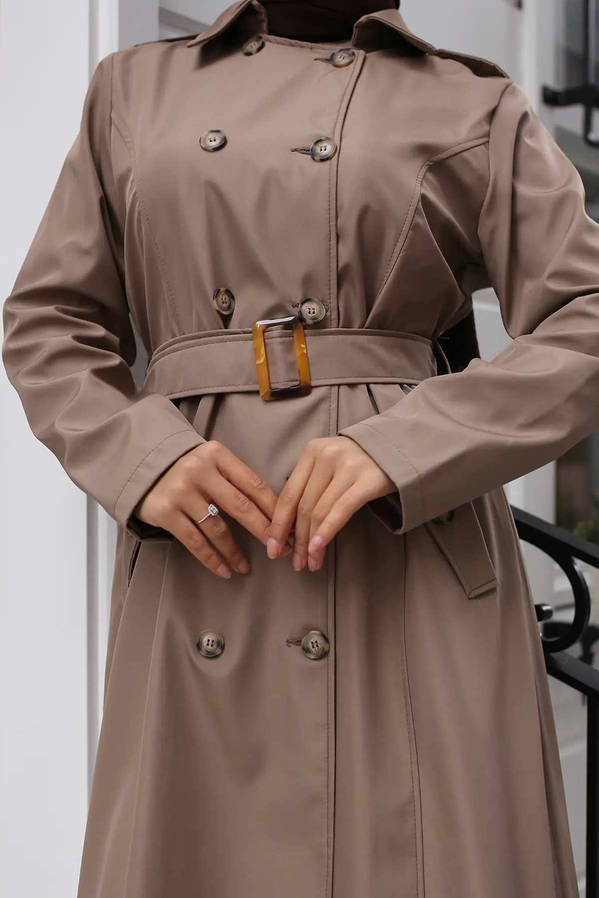 Belted Trench Coat-detail