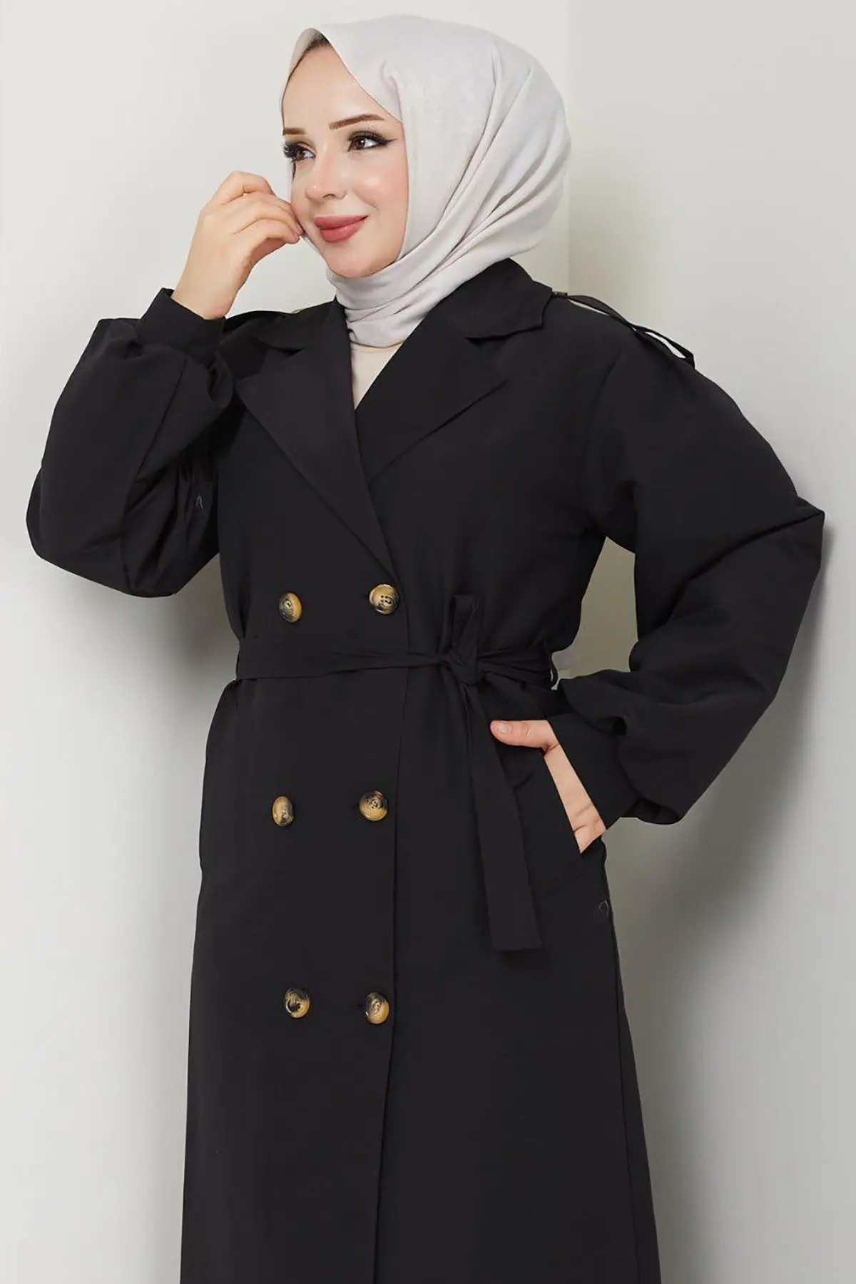 Belted Trench Coat-detail