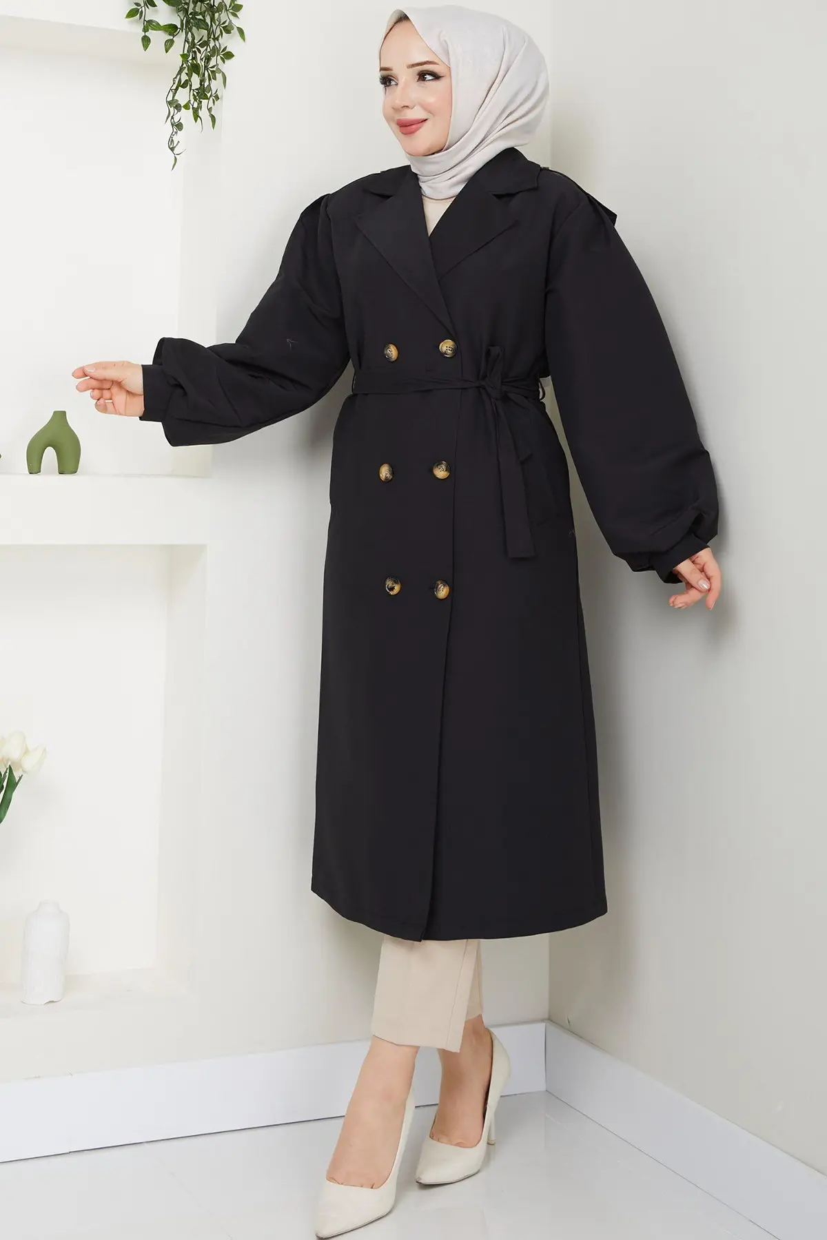 Belted Trench Coat-detail