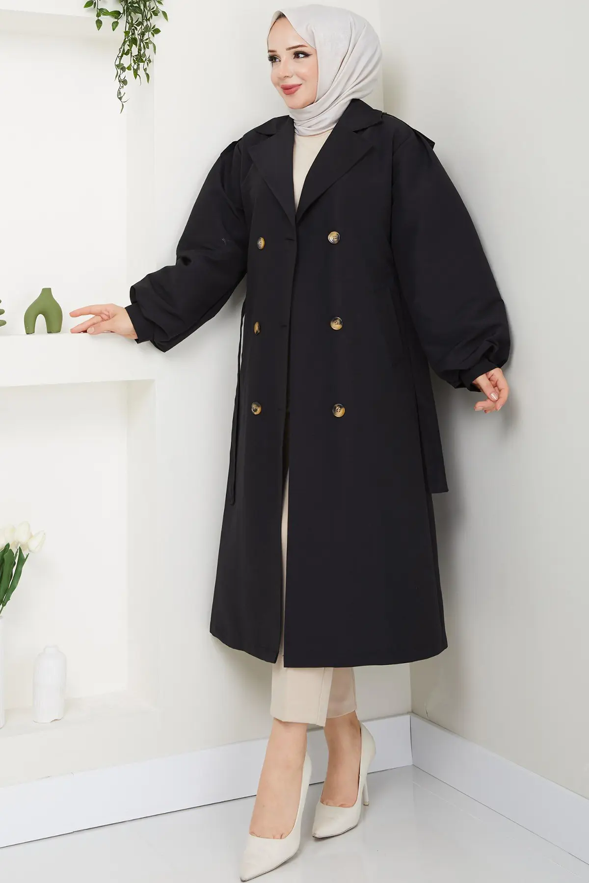 Belted Trench Coat-detail