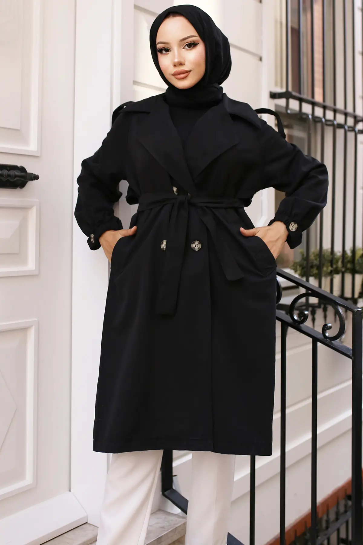 Belted Trench Coat-detail