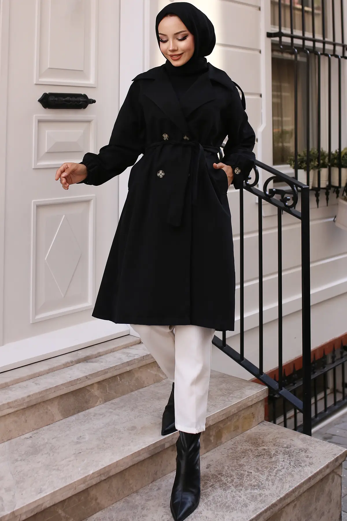 Belted Trench Coat-detail