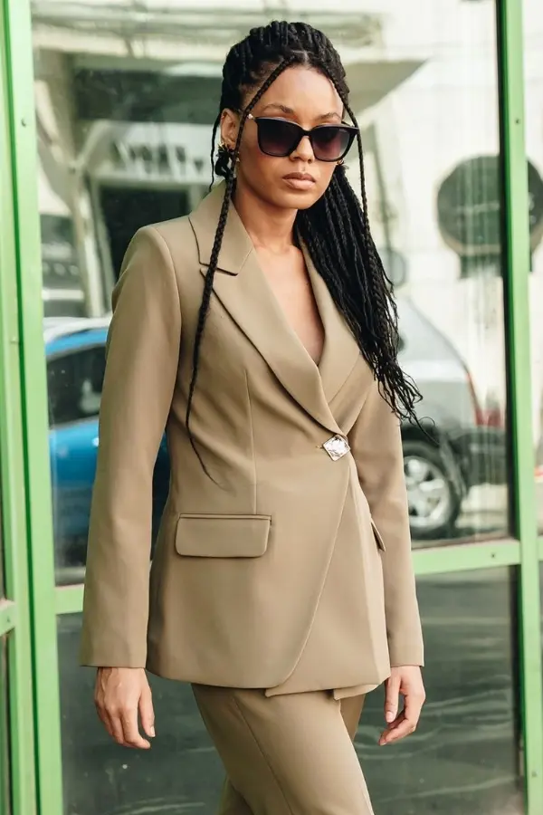 Big Size Nova Trouser Jacket Suit-detail