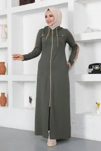 Bird Eye Stripe Detail Sports Abaya