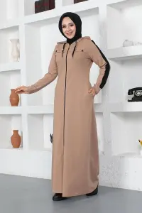 Bird Eye Stripe Detail Sports Abaya