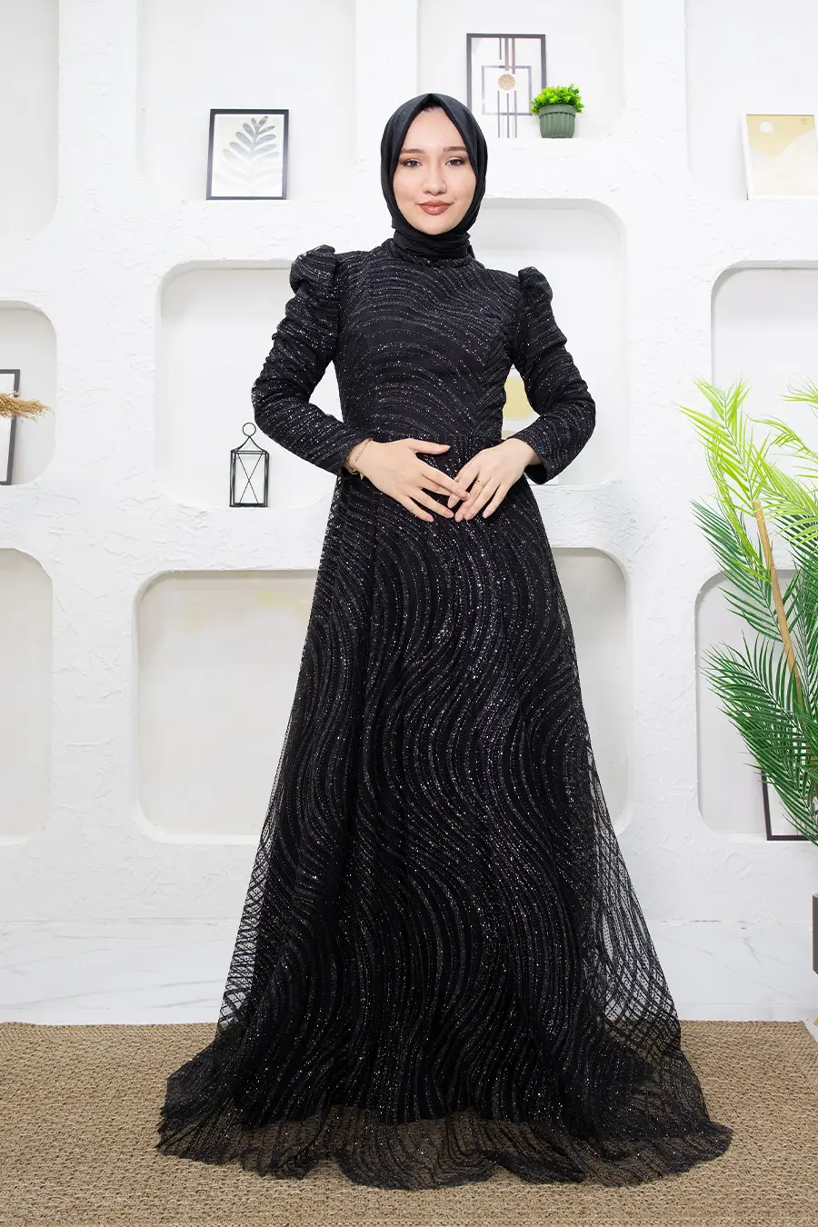 Black Color Evening Dress