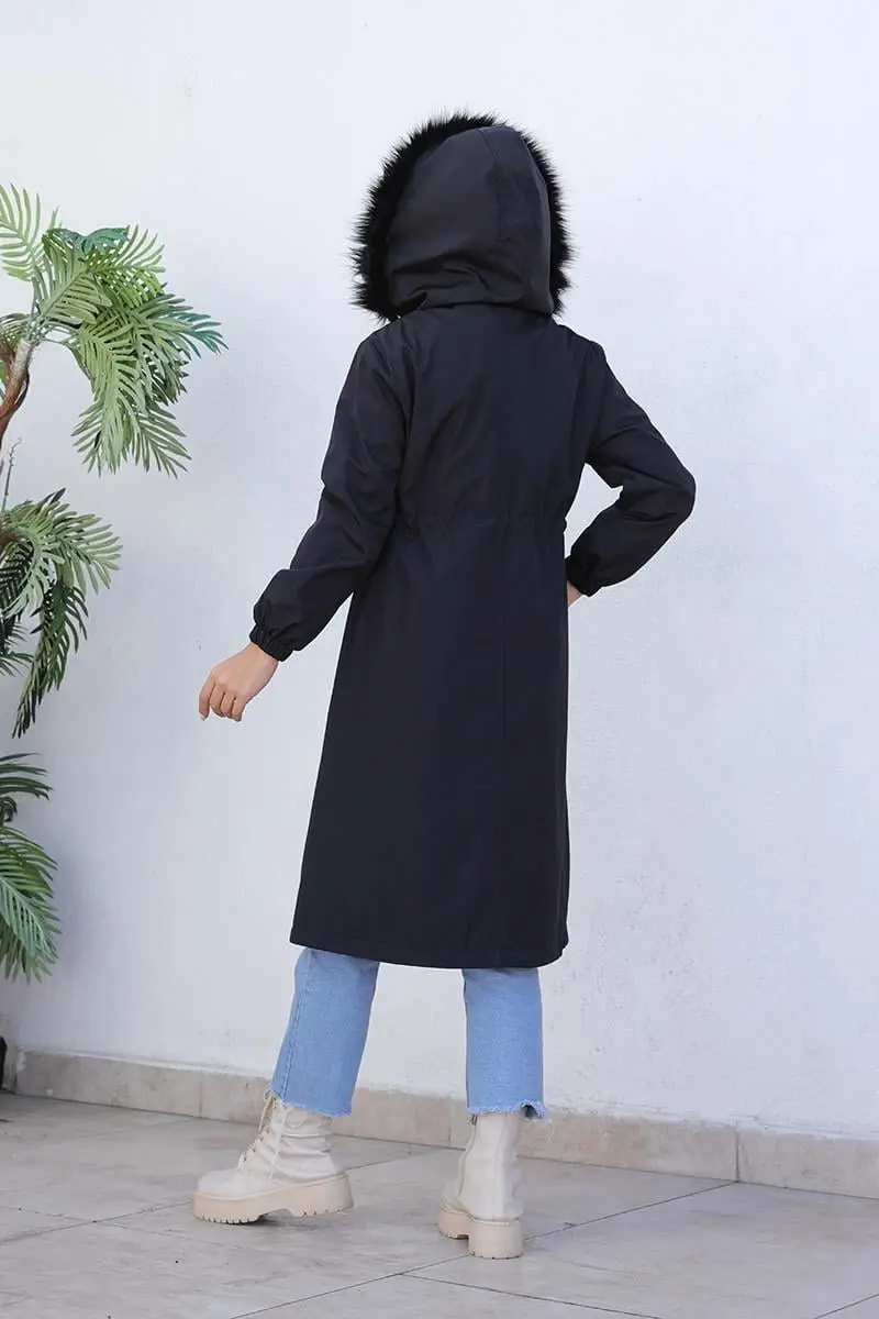 Bondit Fabric Fur Coat-detail