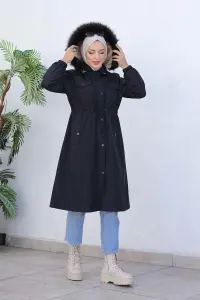 Bondit Fabric Fur Coat