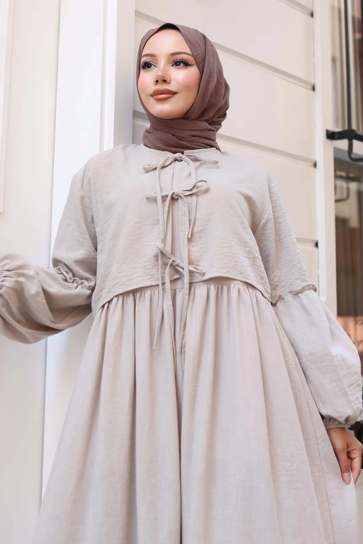 Bow Detail Dress Set-detail