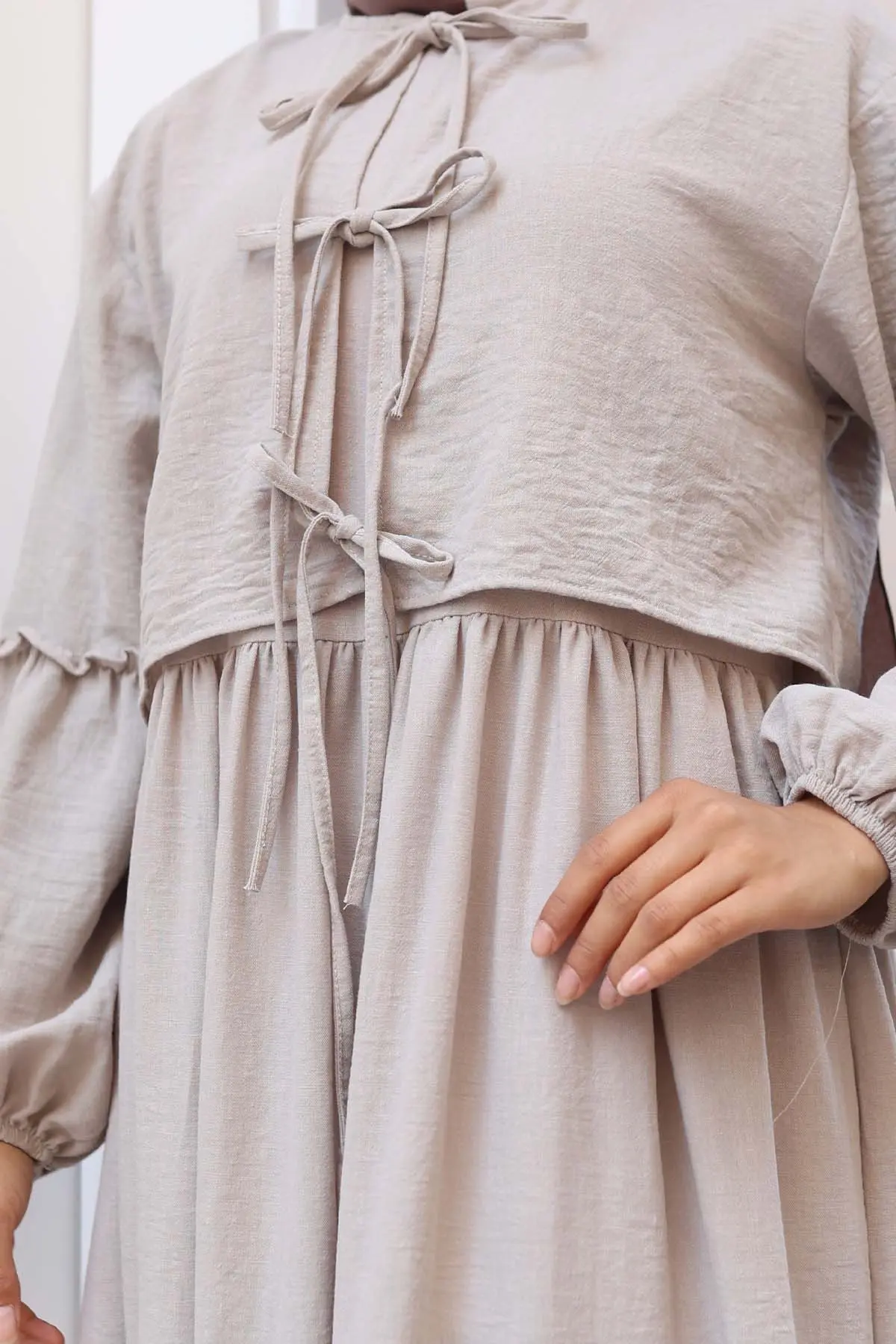 Bow Detail Dress Set-detail