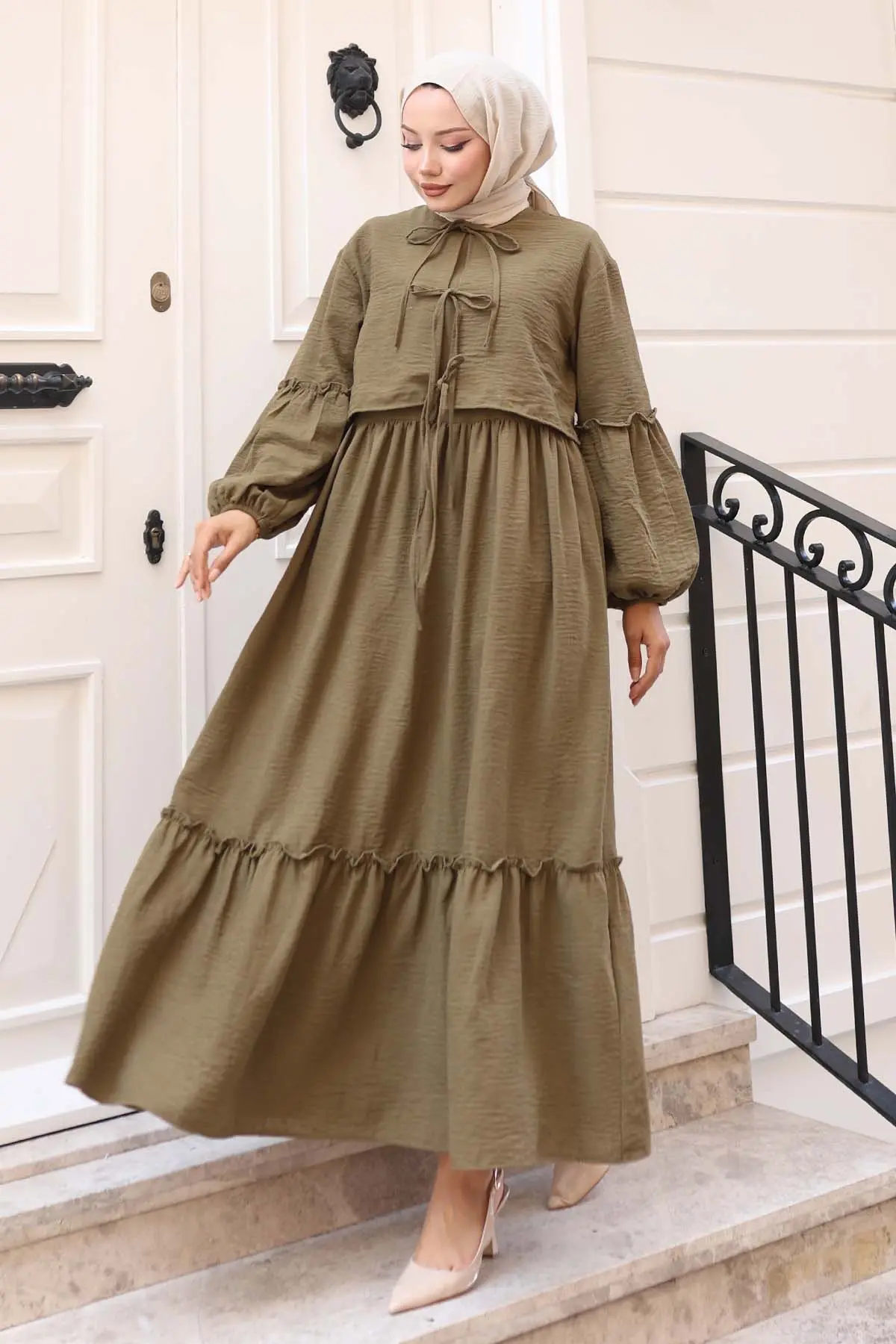 Bow Detail Dress Set-detail