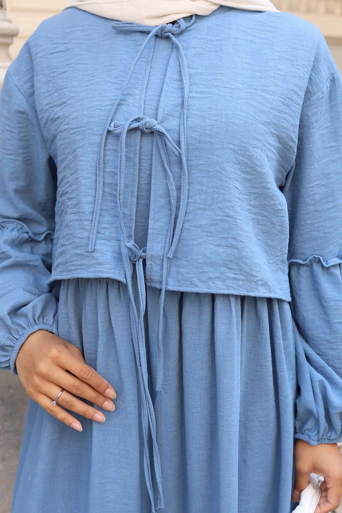 Bow Detail Dress Set-detail