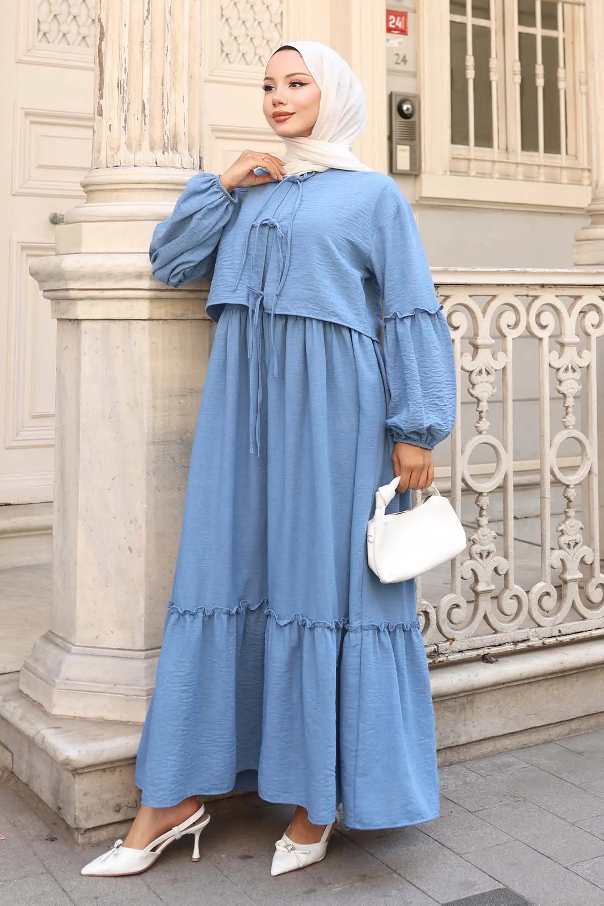 Bow Detail Dress Set-detail