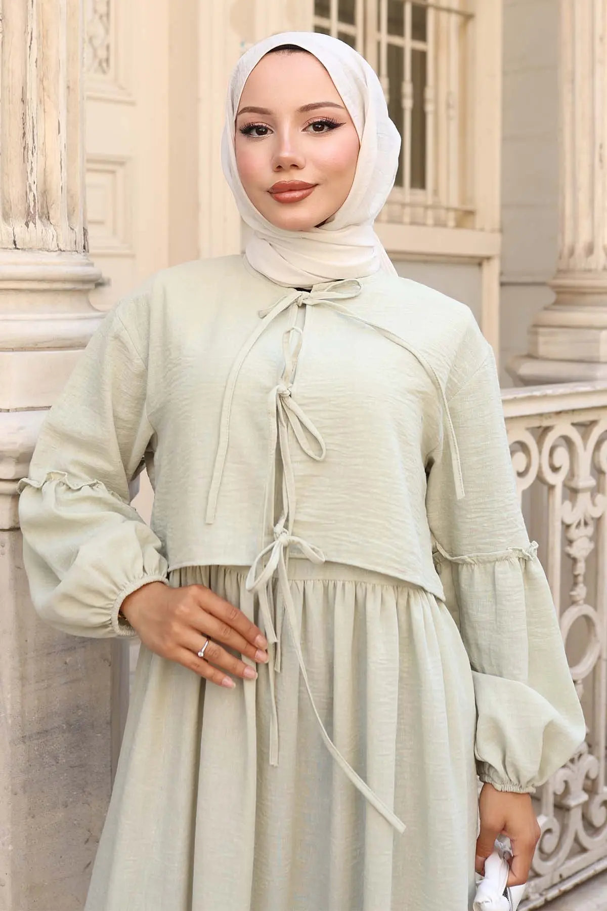 Bow Detail Dress Set-detail