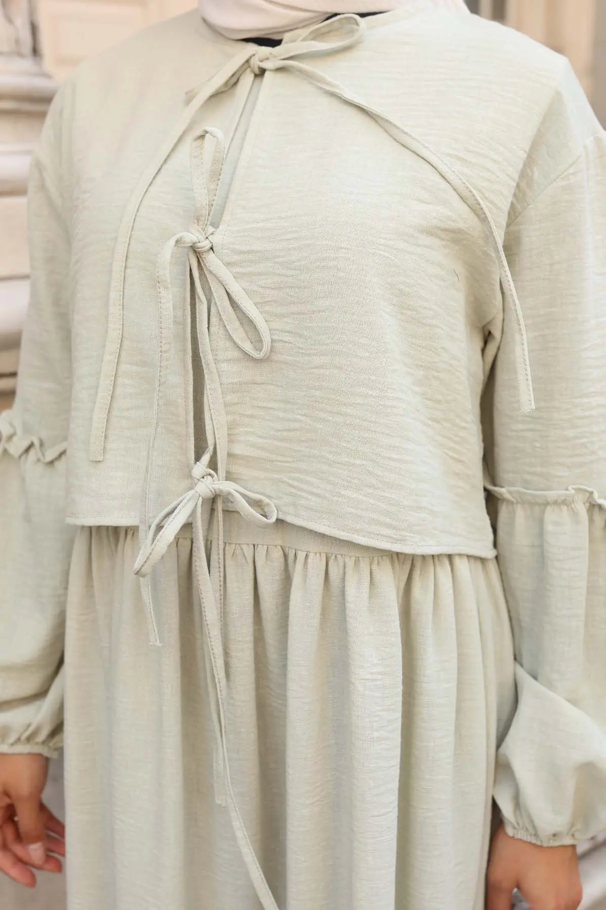 Bow Detail Dress Set-detail