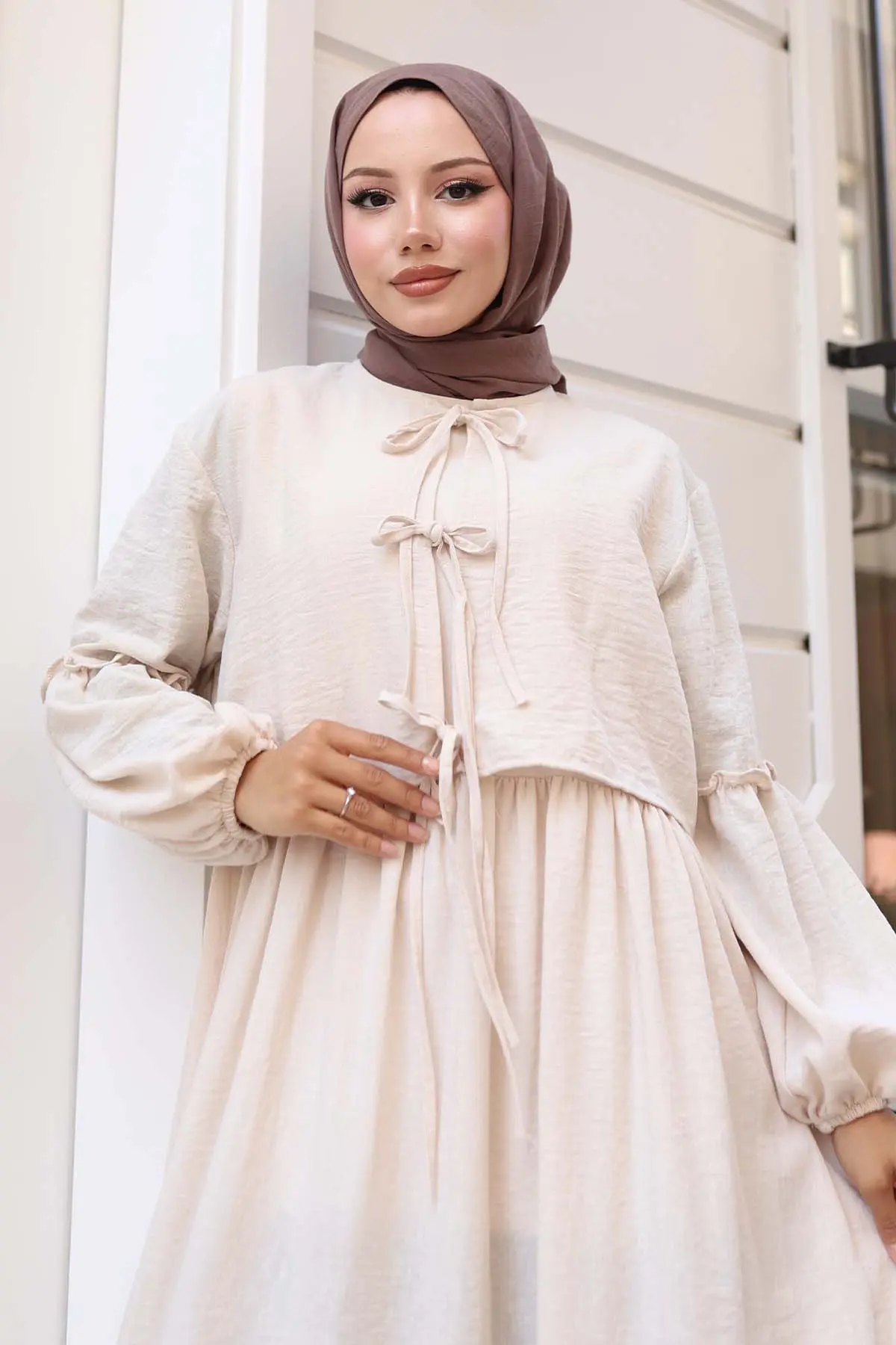 Bow Detail Dress Set-detail