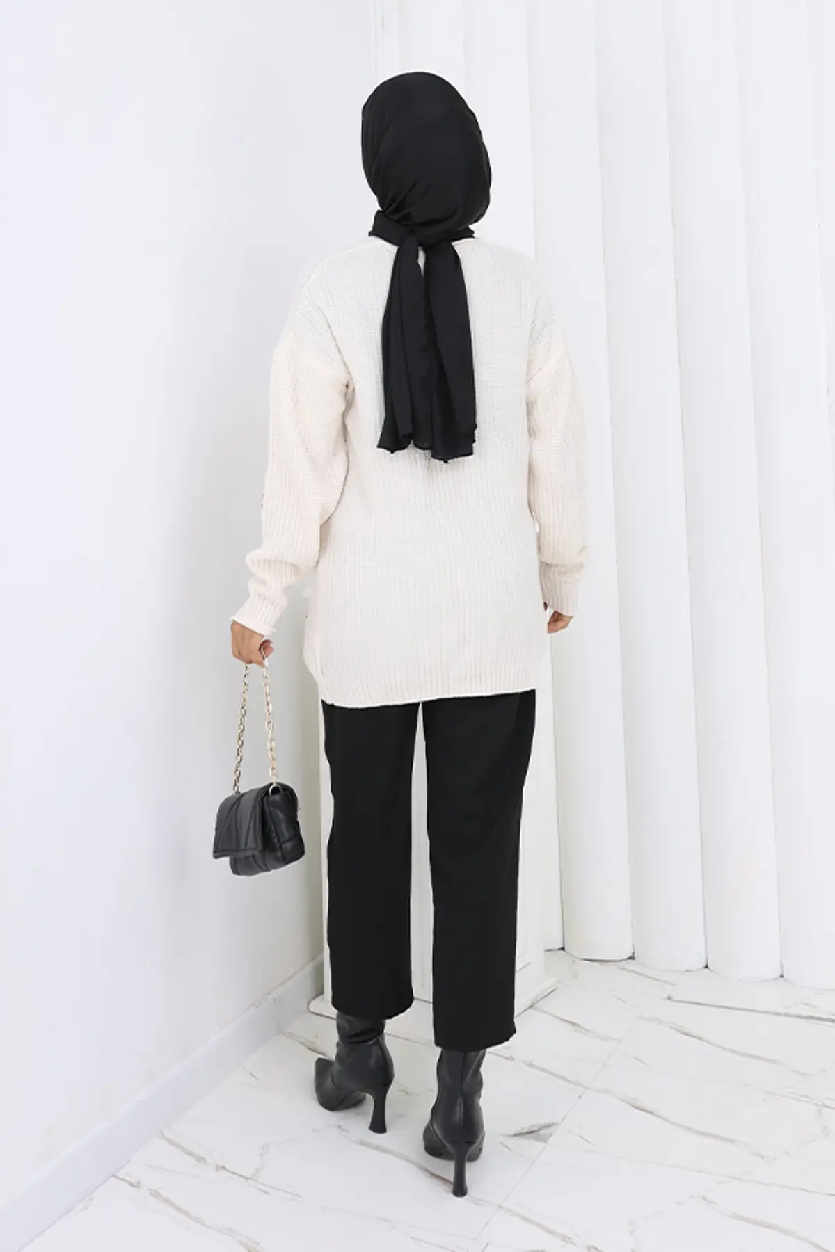 Bow Detailed Knit Cardigan-detail