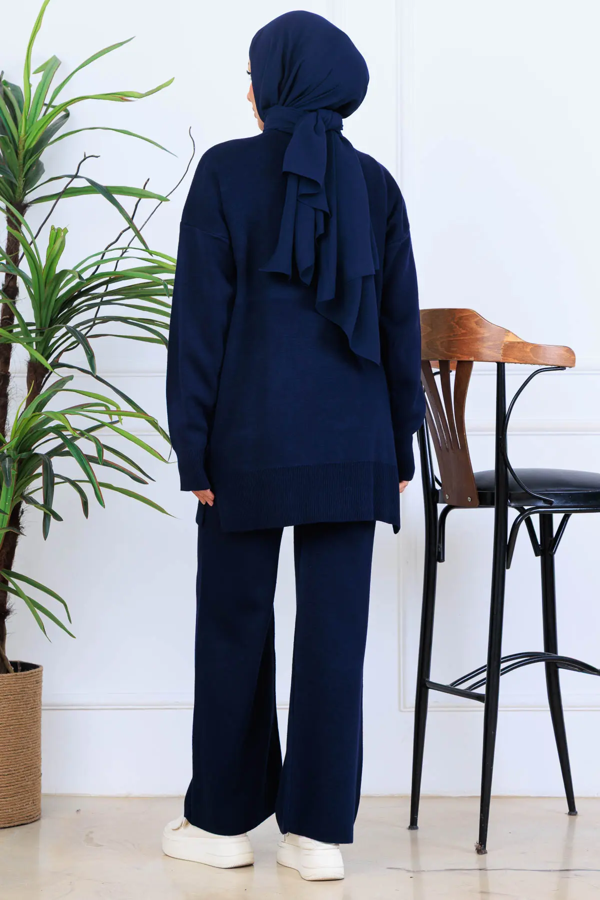 Bow Detailed Knitwear Set-detail