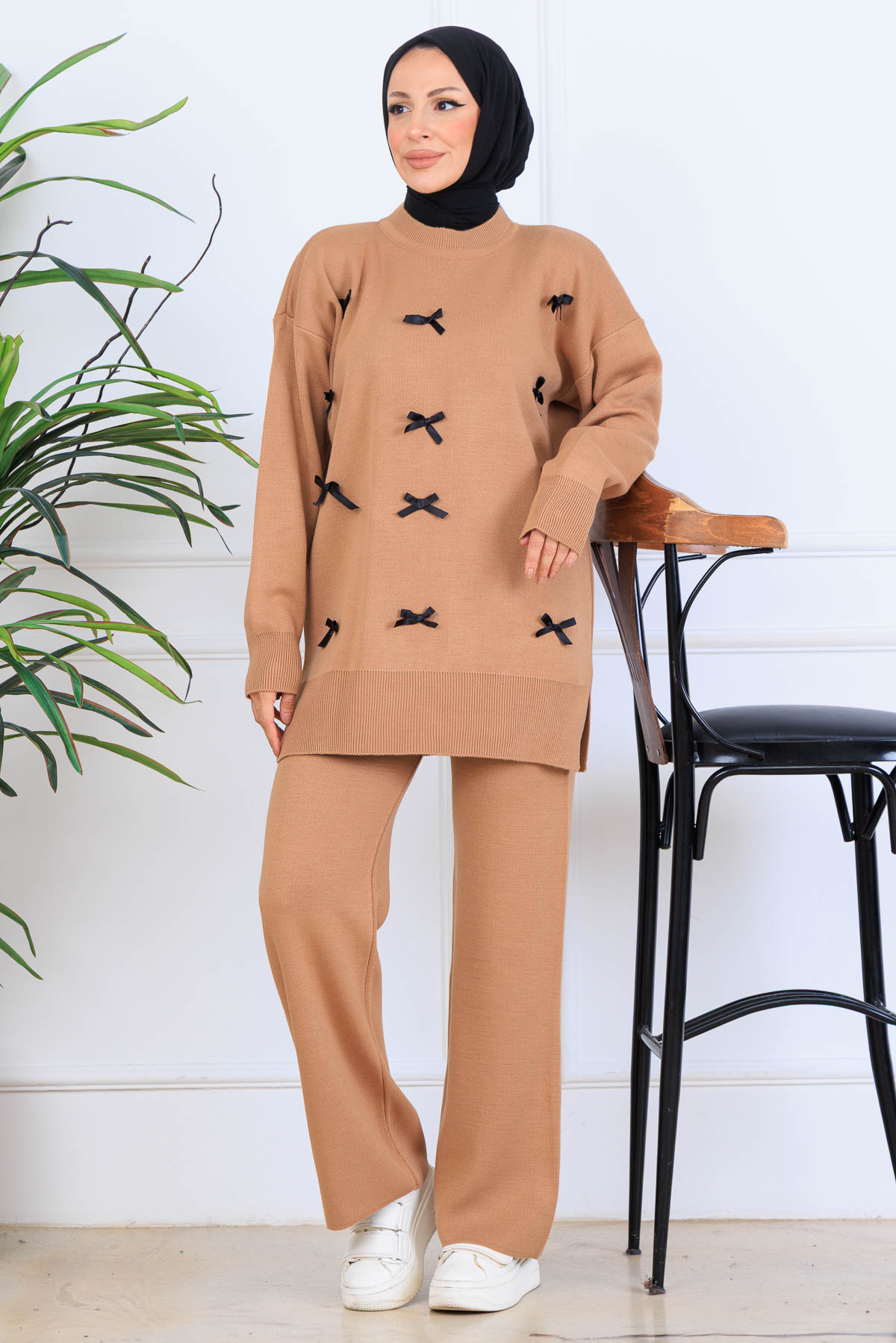 Bow Detailed Knitwear Set