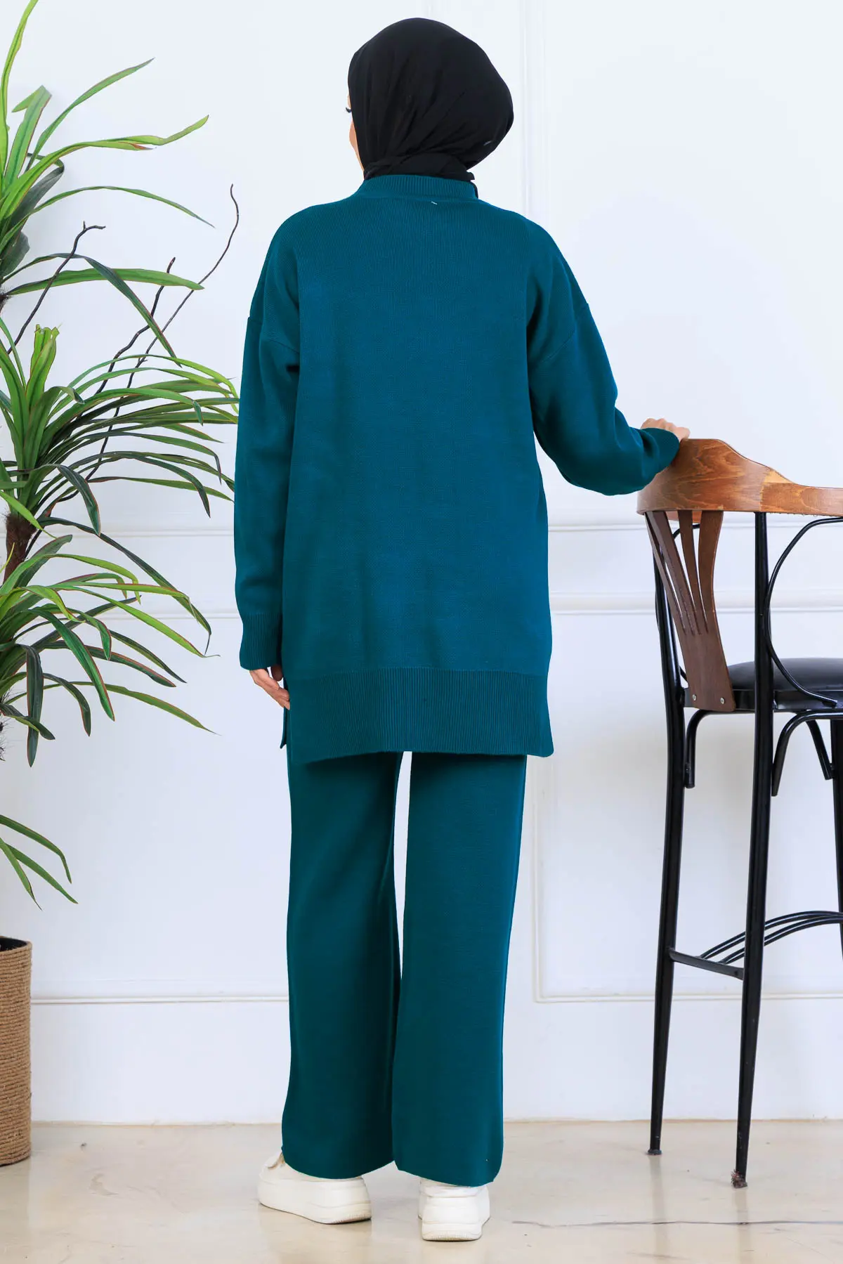 Bow Detailed Knitwear Set-detail