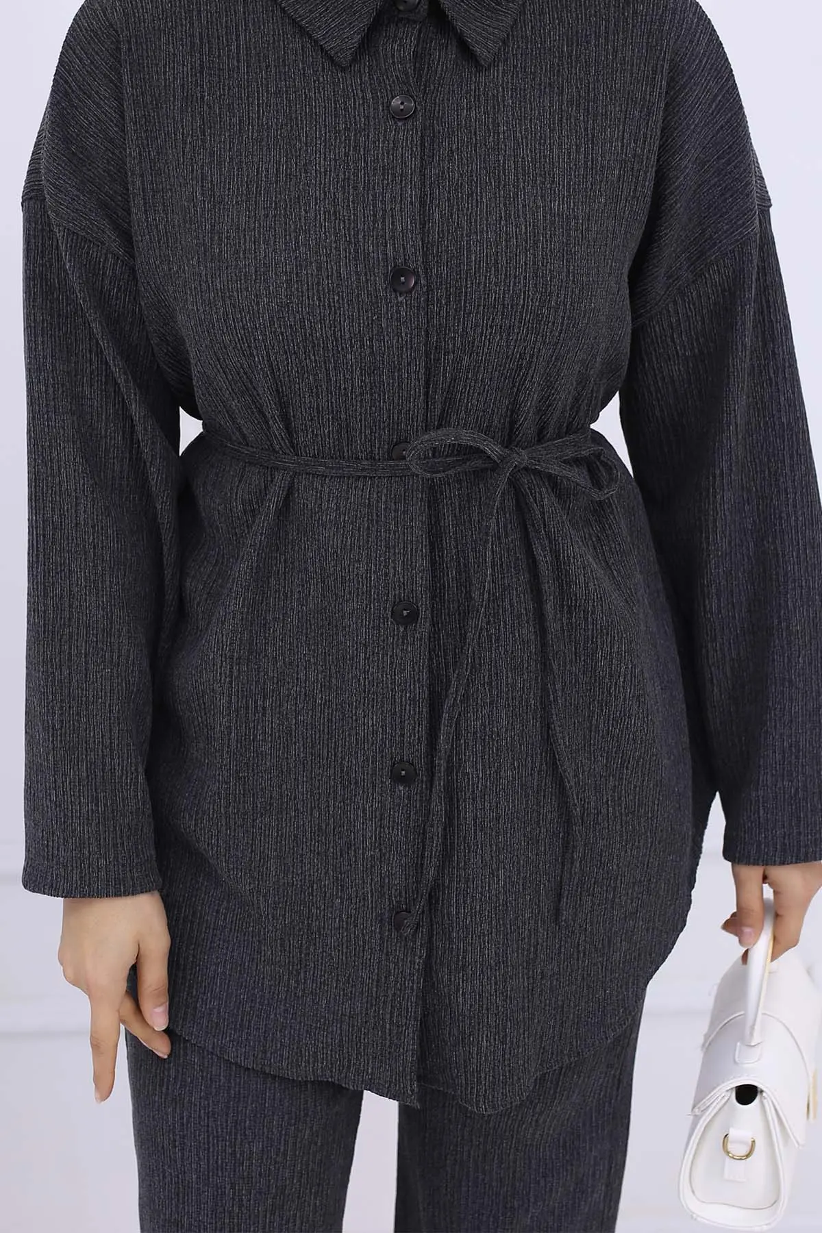 Bürümcük Double Suit With Waist Belt-detail