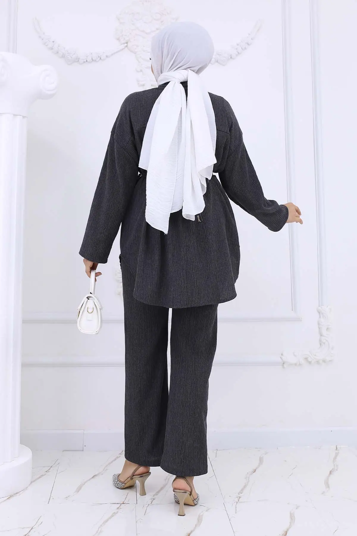 Bürümcük Double Suit With Waist Belt-detail