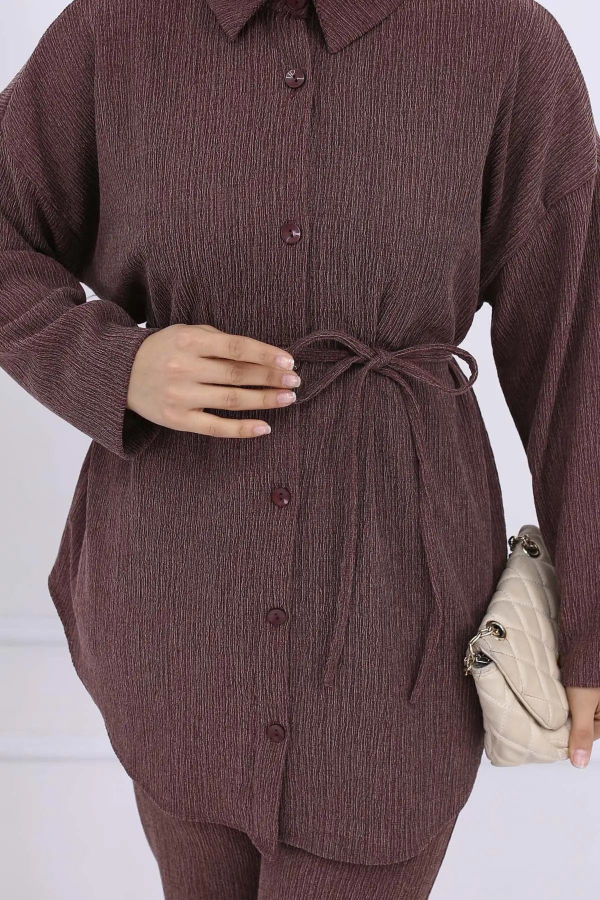 Bürümcük Double Suit With Waist Belt-detail