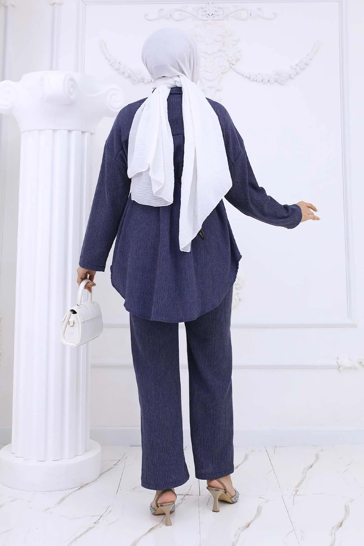 Bürümcük Double Suit With Waist Belt-detail