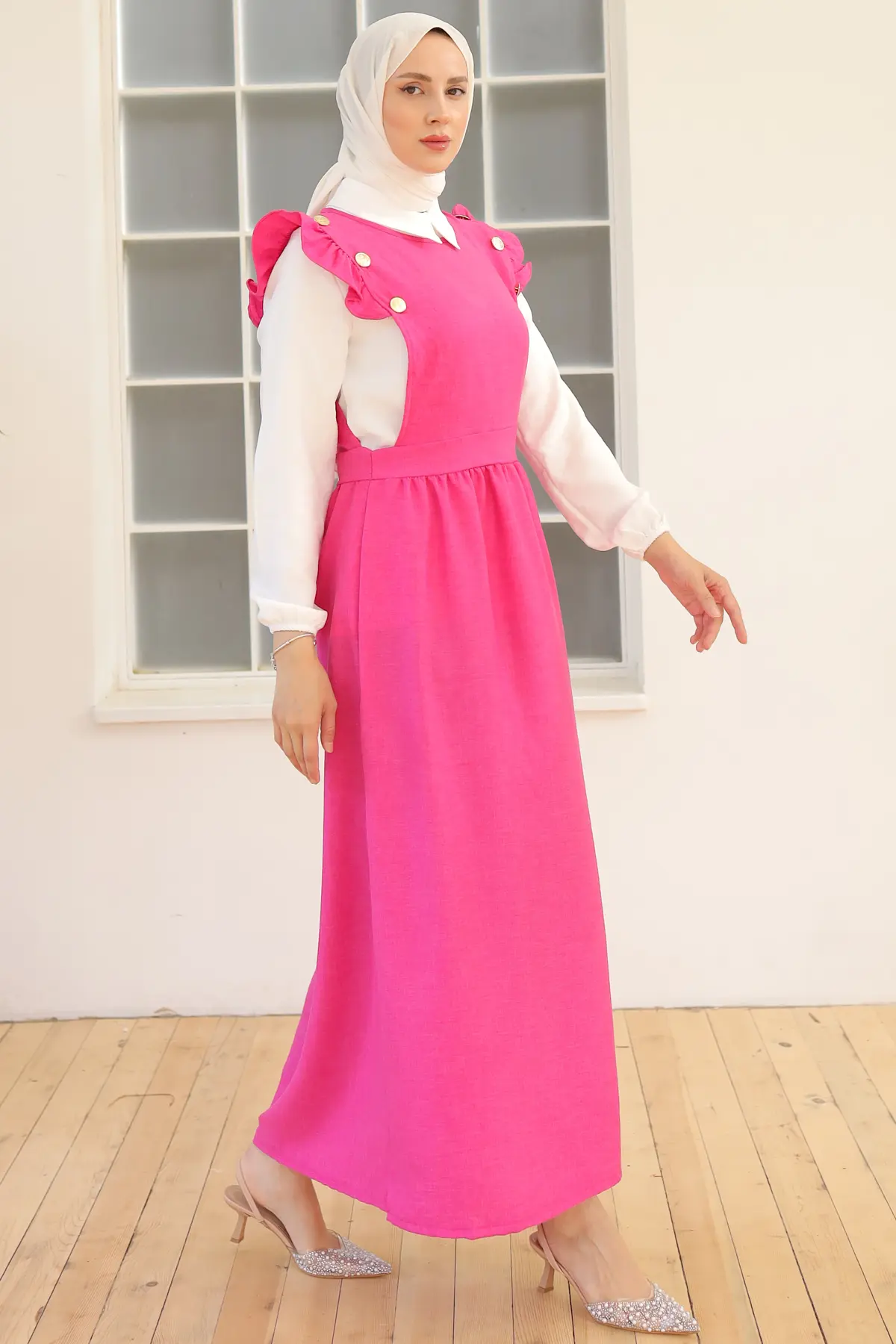 Button Detailed Double Dress-detail