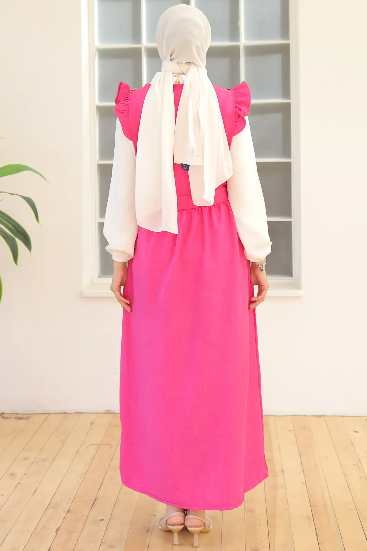 Button Detailed Double Dress-detail