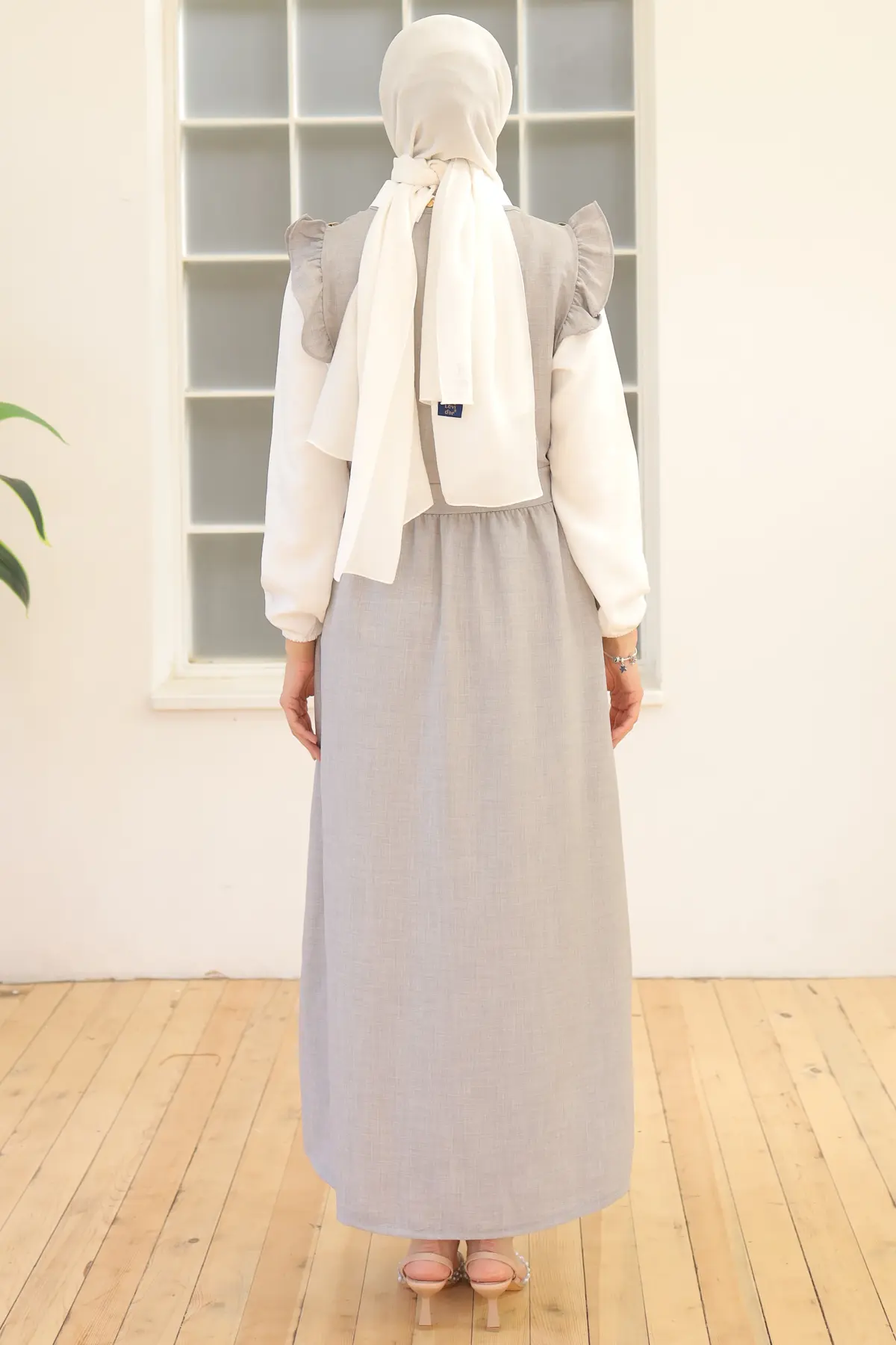 Button Detailed Double Dress-detail