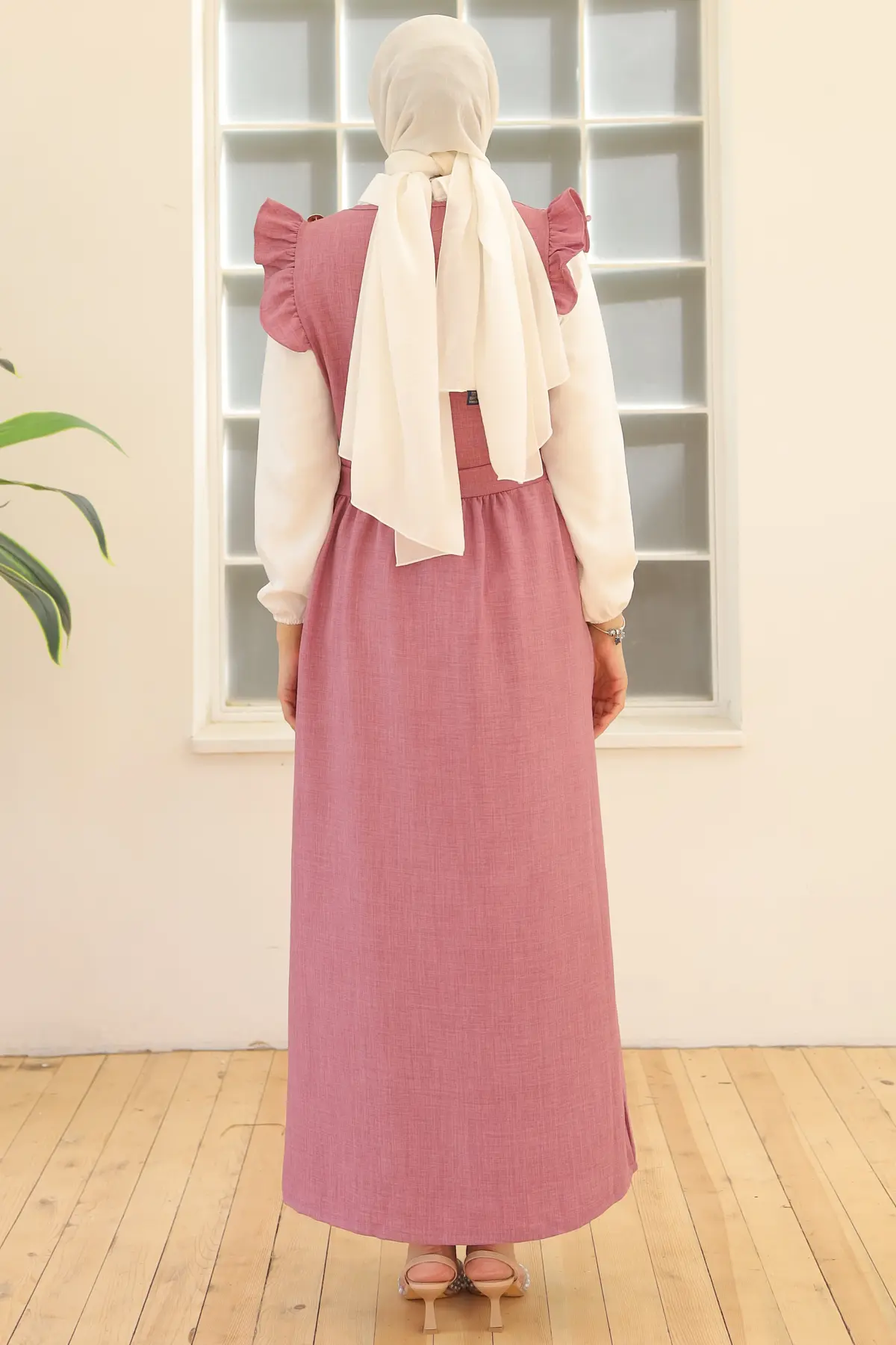 Button Detailed Double Dress-detail