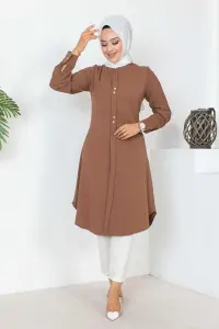 Button Detailed Hijab Tunic