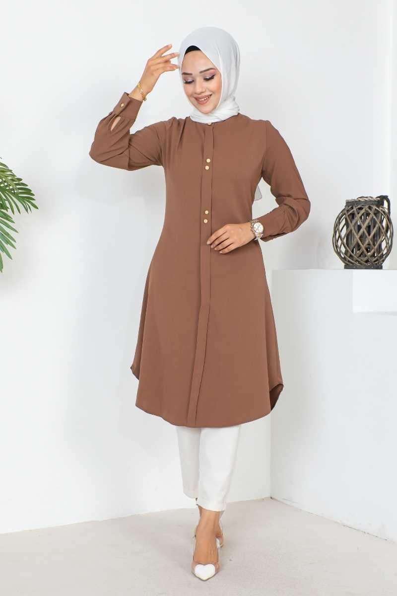 Button Detailed Hijab Tunic
