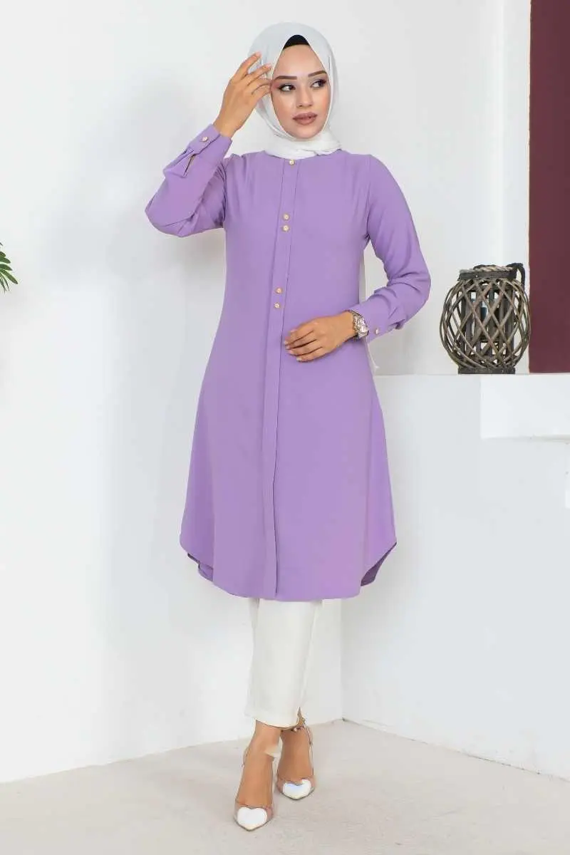 Button Detailed Hijab Tunic-detail