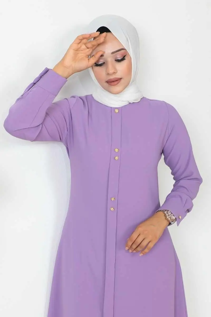 Button Detailed Hijab Tunic-detail
