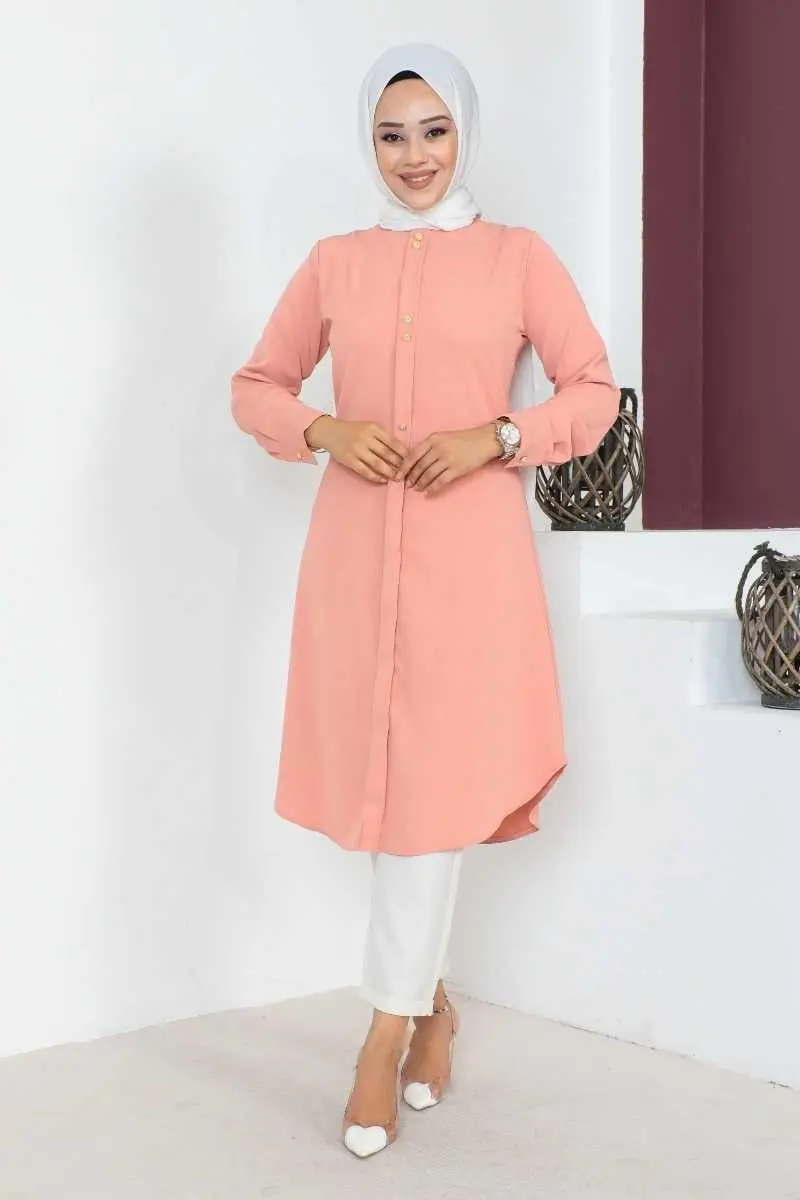 Button Detailed Hijab Tunic-detail