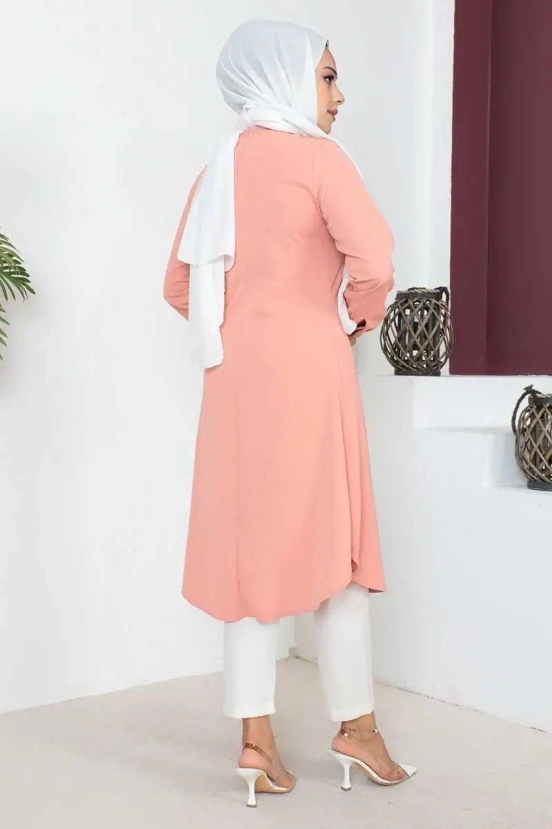 Button Detailed Hijab Tunic-detail
