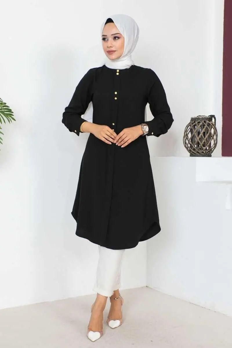 Button Detailed Hijab Tunic-detail