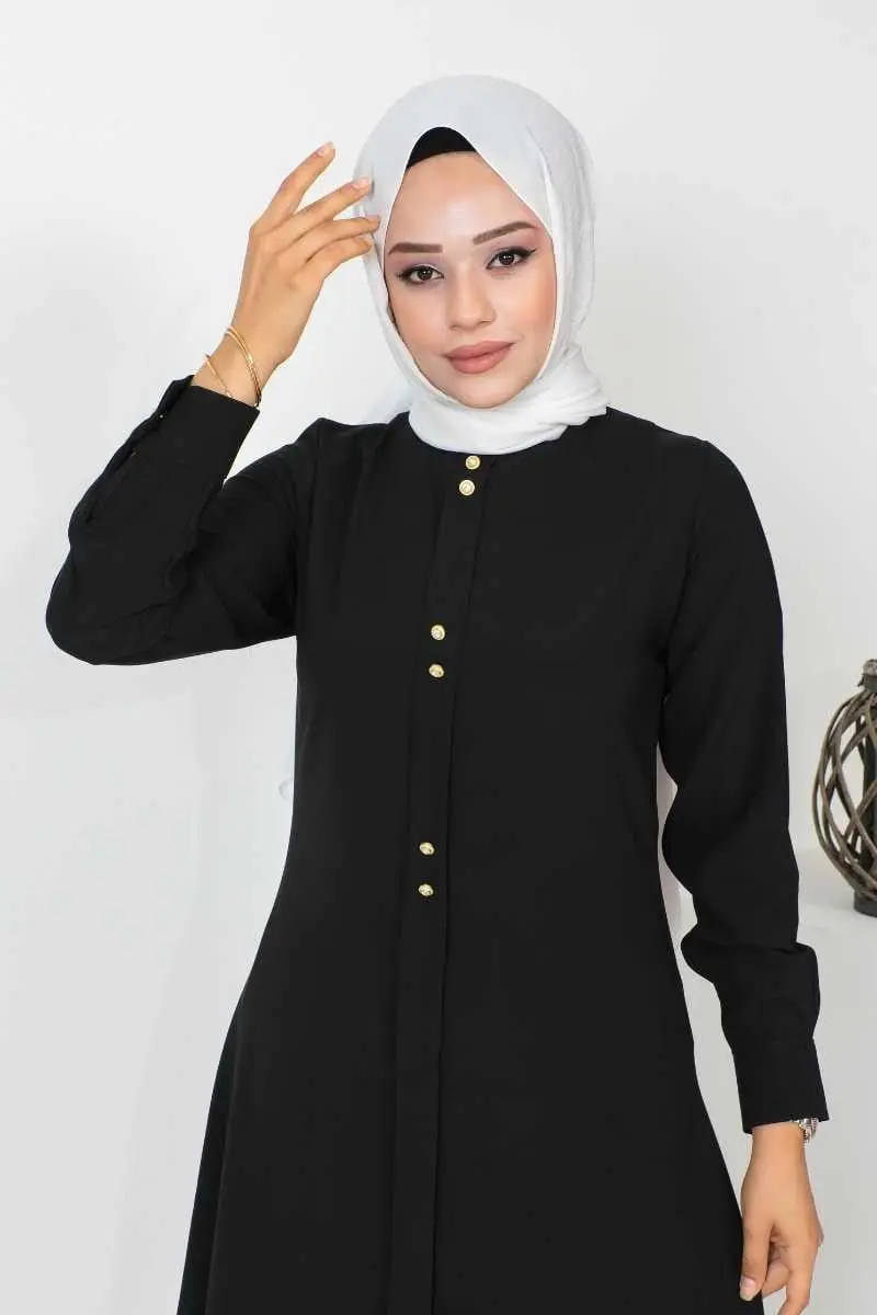 Button Detailed Hijab Tunic-detail