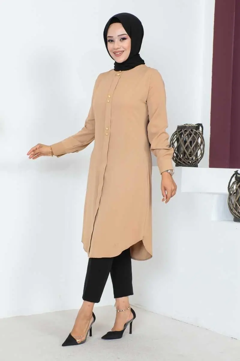Button Detailed Hijab Tunic-detail